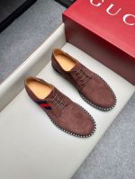 Gucci Brown calfskin Leather Shoes-Gucci Man Business Leather Shoes